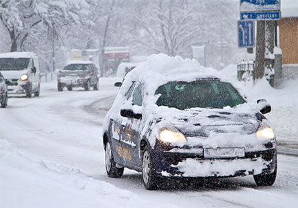 Car stuck in snow Car stuck in snow