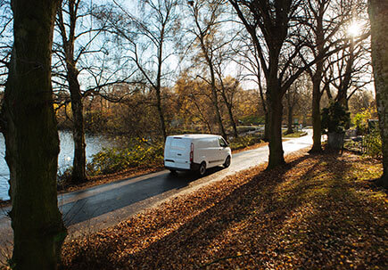 A van moving fast A van moving fast